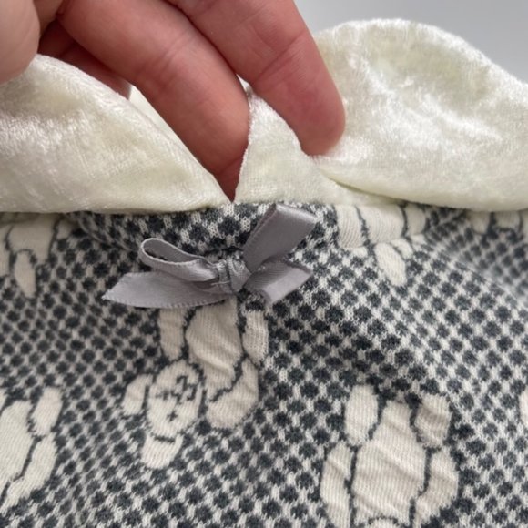 VTG 80s 90s Sesame Street Toddler Girl's 4T Knit Bear Print Gray Sweater Outfit - Picture 3 of 14